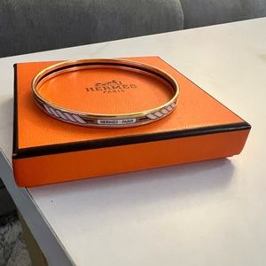Hermes rose gold bangle